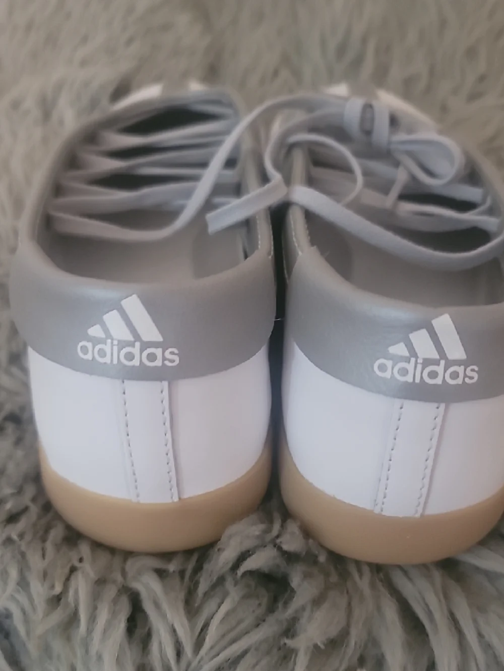 adidas Women's White and Gray Slip-On Ballet Flats - Picture 7 of 10